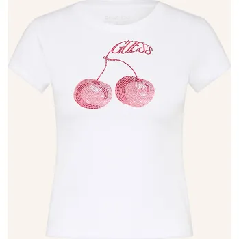 Dámské tričko Guess Dámské Tričko S Ozdobnými Kamínky, bílá, 42