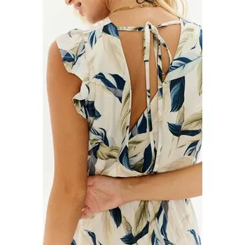 Dámské šaty NAOKO Každodenní šaty Birdy Bílá Regular Fit XS