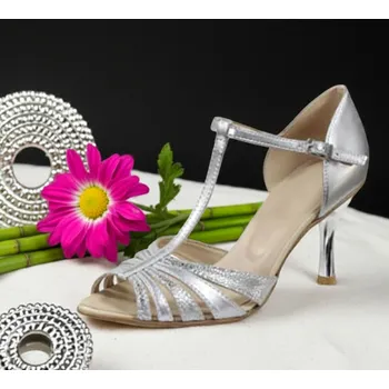 Dámské lodičky Svatební sandálky - stříbro mix Velikost obuvi: 34