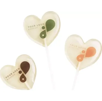 Bonbon Ovocné lízátko bez cukru, srdce s potiskem 19g 300ks