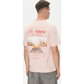 Pánské oblečení Jack & Jones T-Shirt Almeria 12276785 Růžová Relaxed Fit L