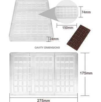 Forma na pečení Forma na čokoládu - tabulka - Cakesicq