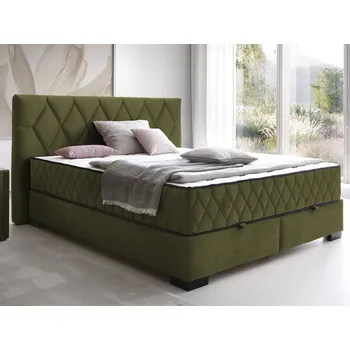 Postel Postel Reve 160x200 cm, mechově zelená látka