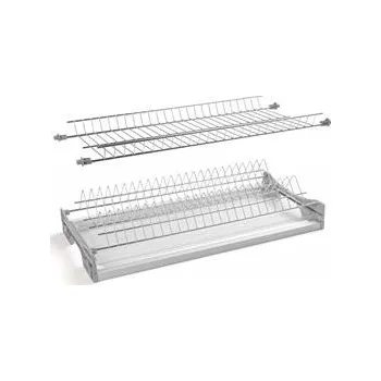 Odkapávač na nádobí GTV Odkapávač/pořadač BASIC 1, dvoupatrový, skříň 400, na desky 16 - 18 mm, 1x vana, chrom