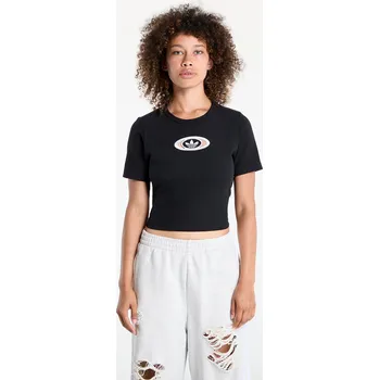 Dámské oblečení Tričko adidas Originals Campus 2000 Back Cut Out Rib T-Shirt Black M