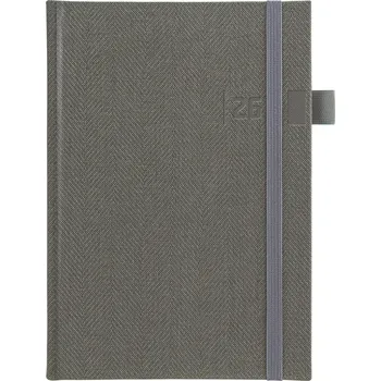 Diář Denní diář 2026 Graspo A5 - Tweed šedý