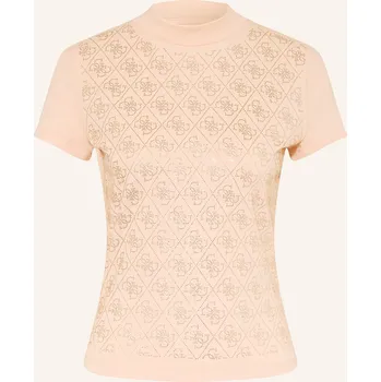 Dámské tričko Guess Dámské Tričko S Ozdobnými Kamínky, světle červená /...