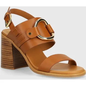 Dámské sandále Kožené sandály See by Chloé Hana SB42083A.533 hnědá 82X, EUR 41