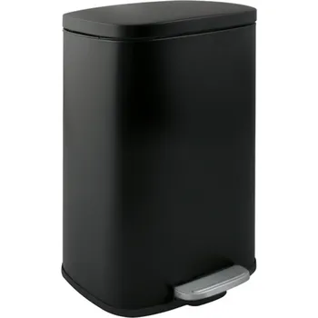 Odpadkový koš Spirella pedálový odpadkový koš Akira, matný černý, ocel, soft-close, 12 l