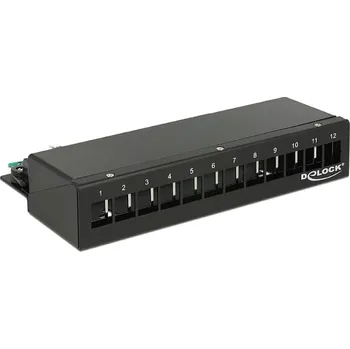 Patch panel Delock Keystone Desktop Patch Panel 12 Port black 43339