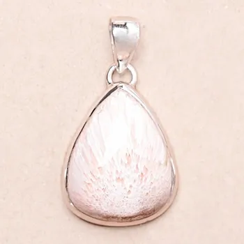 Přívěsek Skolecit lososový přívěsek stříbro Ag 925 P193 2,4 cm, 7 g