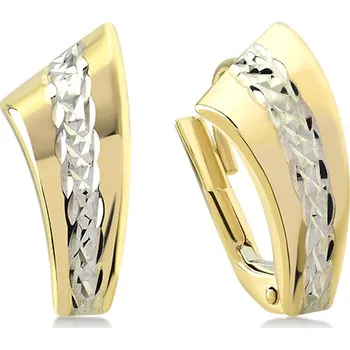 Náušnice Lillian Vassago Patentové zlaté náušnice s gravírem LLV06-GER034