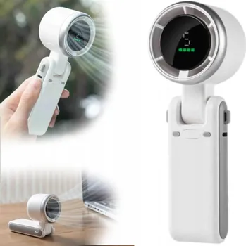 Domácí ventilátor SKLÁDACÍ MINI USB VENTILÁTOR 5 RYCHLOSTÍ BEZDRÁTOVÝ 4000MAH