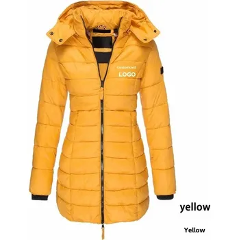 Dámská parka Best Fashion Dámská zimní bunda s kapucí Žlutá XXXL