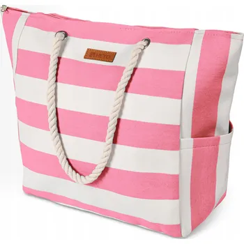 Kabelka Heyo plážová taška bavlna růžová