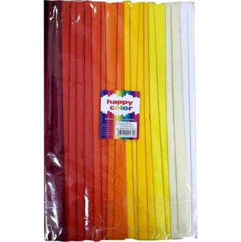 Prostěradlo Krepový papír TEPLÝ Mačkaný 25x200cm Mix 10 Kusů Super ŠKOLNÍ Sada