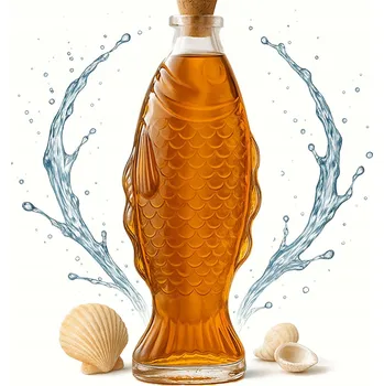 Karafa Bimberek 500 ml skleněná bezbarvá ve tvaru ryby