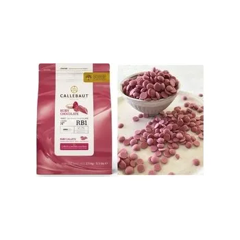 Cukrovinka Belgická čokoláda - Callebaut ČERVENÁ / RUBY 1 kg