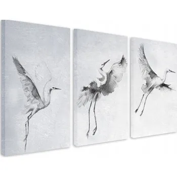 Obraz Obrazy na zeď do obýváku Nástěnná dekorace Jeřábi v letu 90x180