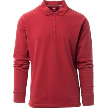 Pánské tričko Payperwear Pánská polokošile Florence s dlouhým rukávem Barva: Červená vínová, Velikost: M