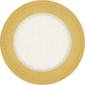 Talíř Mělký jídelní talíř Green Gate Alice Honey Mustard 26,5 cm