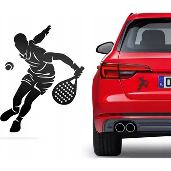 Reflexní nálepka na auto pro hráče PADLU PADEL - černá reflexní