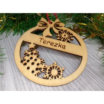 Vánoční dekorace Dřevěné jmenovky na dárek k Vánocům