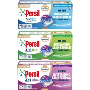 Kapsle na praní Persil 3v1 Kapsle na Praní NonBio pro Jemnou a Citlivou Pokožku UK 32ks