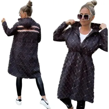 Dámský kabát Zateplený dámský kabát s kapucí – s dvojitou vrstvou Velikost: XL, Barva (Varianta): J2768-3 coffee LV