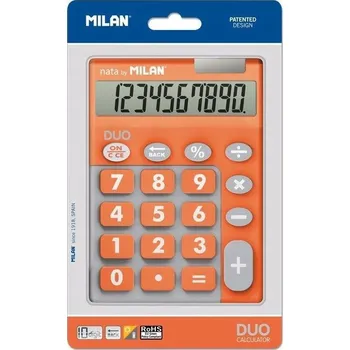 Kancelářská technika Kalkulačka KANCELÁŘSKÁ 10místná Oranžová Milan Skvělá pro studenty středních škol
