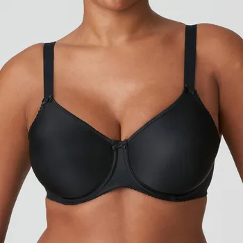 Podprsenka PrimaDonna - Satin podprsenka vysoká bezešvá nevyztužená black 90E 0161330