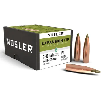 Příslušenství pro sportovní střelbu Monolitické Střely Nosler E-Tip .338 Cal, dia .338, 225grs