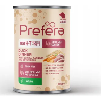 Krmivo pro psa PREFERA PRO krmivo krmivo pro psy kachna s quinoou a mrkví 400 g
