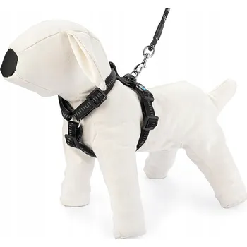 Postroj pro psa Nastavitelné postroje Soft Style M černé s reflexními prvky