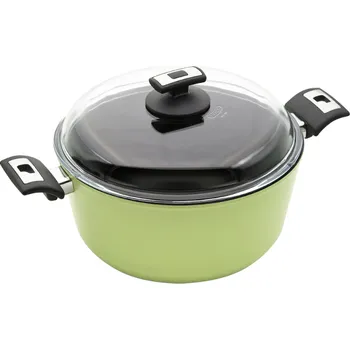 Hrnec Top Alulit Indukční titanový hrnec iTIT ø 24 cm x 11 cm / 3.8 l s poklicí, světle zelený