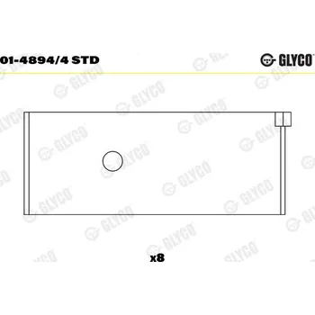Ojnice Ojniční ložisko GLYCO 01-4894/4 STD