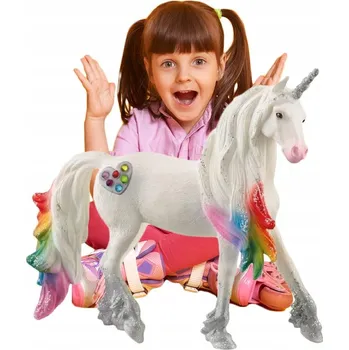 Figurka HRAČKA pro holčičku Duhový Jednorožec SCHLEICH Hřebec Bayala KRÁSNÝ