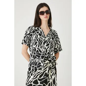 Dámská halenka Halenka Medicine dámská, černá barva, vzorovaná RW25.BKD011 99A, vel. XXL