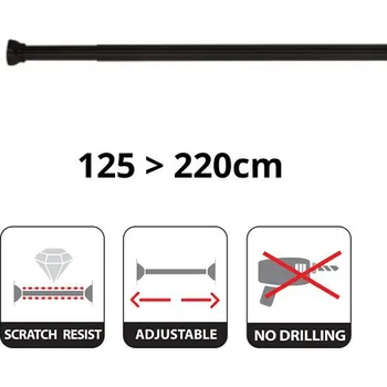 Sprchový držák SPIRELLA tyč na sprchový závěs KRETA