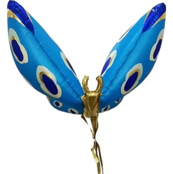 Balónek FÓLIOVÝ BALÓNEK Motýl VELKÝ MODRÝ hélium dekorace M