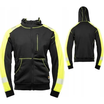 Pánská mikina Pracovní MIKINA BOZP s kapucí PÁNSKÁ výstražná REFLEXNÍ na ZIP