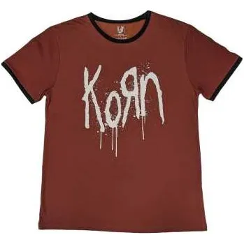 Zahraniční hudba Merch Korn: Korn Unisex Ringer T-shirt: Logo (back Print) (medium) M