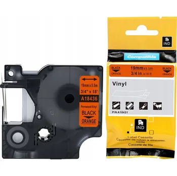Pásek do tiskárny Vinylová páska Specmark pro DYMO RHINO 19mm Oranžová 18436