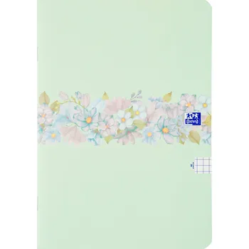Sešit Sešit Oxford Flowers A5/60 listů, čtvereček s okrajem, zelený
