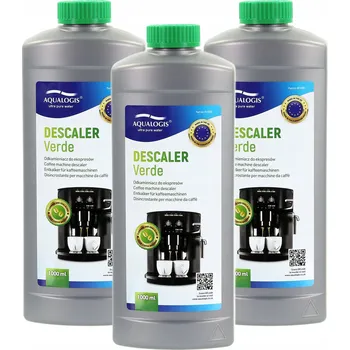 Příprava kávy Odvápňovací roztok pro kávovary - Aqualogis Verde 1 litr - Sada 3 ks