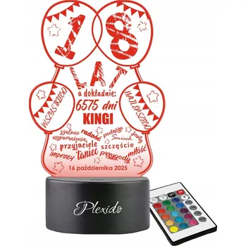 Lampička Plexido vícebarevná Noční lampa