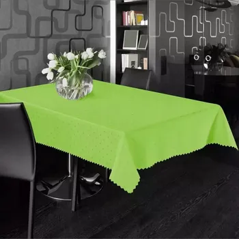 Prostěradlo Hydrofobní ubrus Kropky 140x180 cm, světle zelený