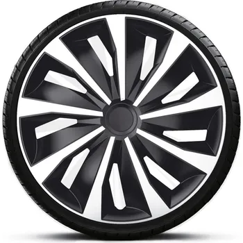 Poklice na kolo 4 Racing Poklice na kola - kryty kol GRIP silver black 13" - sada 4 ks -