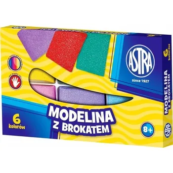Modelovací hmota Modelína s třpytkami, 6 barev, Astra - Kreativní zábava
