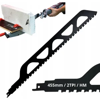 Pilový kotouč PILOVÝ KOTOUČ PRO ŠAVLOVOU PILU LISICY PRO ŘEZÁNÍ PRÁZDNÝCH BETONU CIHEL 455 mm